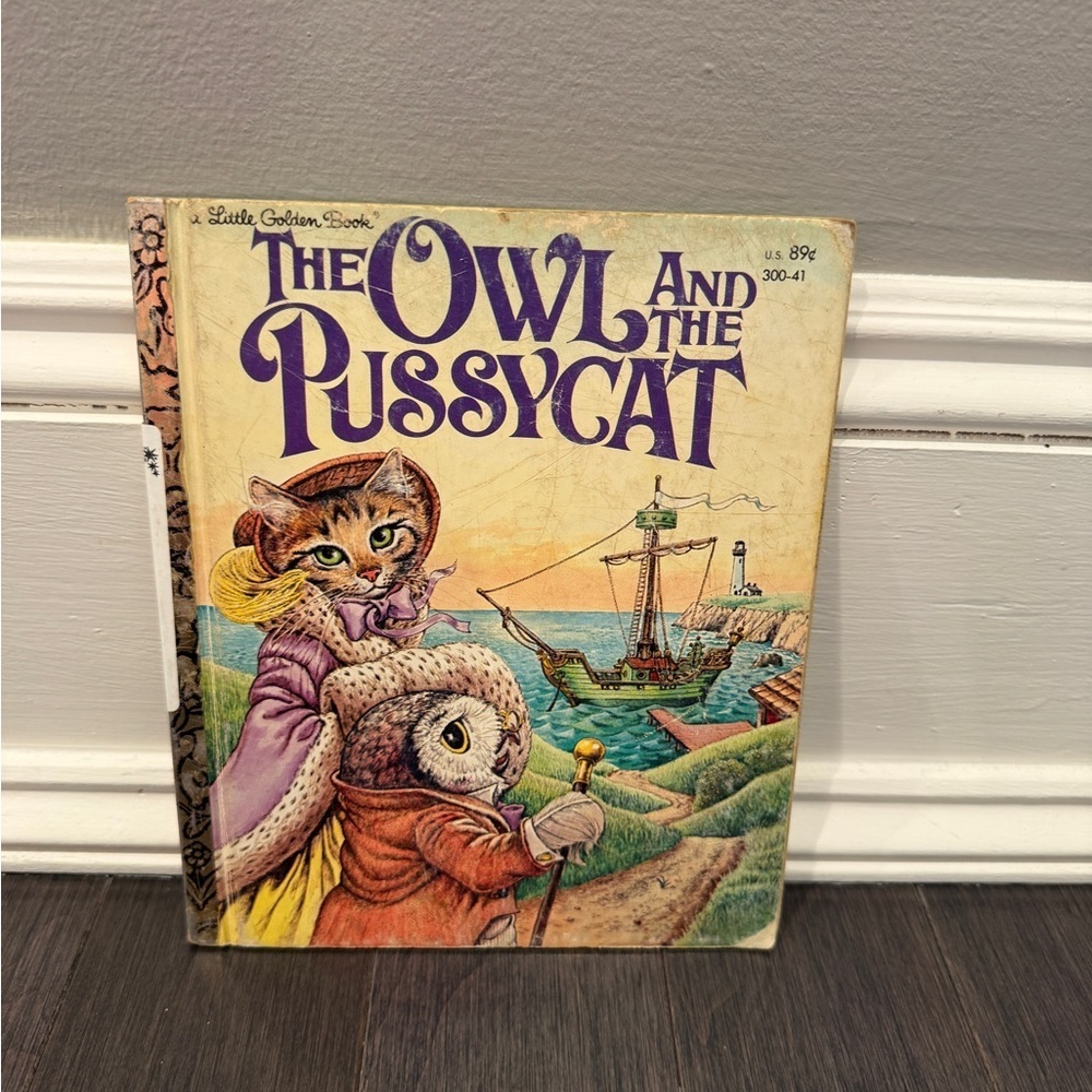 VINTAGE 1982 Little Golden Book: The Owl and the Pussycat Hardcover Kids Book